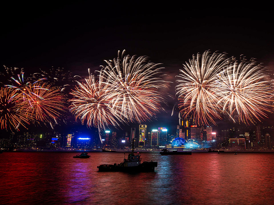 Hongkongs Feierlichkeiten zum Neujahrs-Countdown