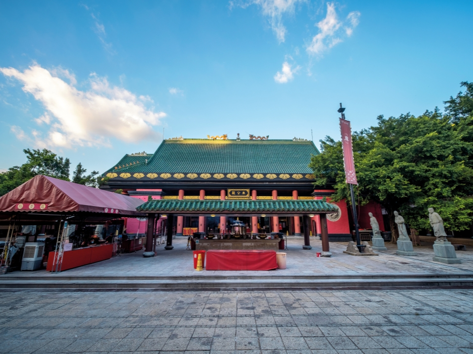 沙田車公廟外觀。