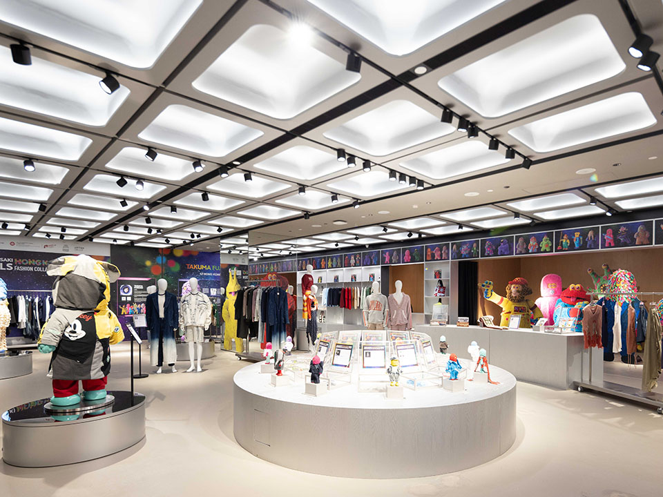 A dynamic retail space featuring prominent display and highlighting innovative designs from local talents.