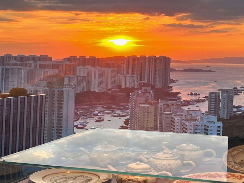 Sunset View from Coffee Shop