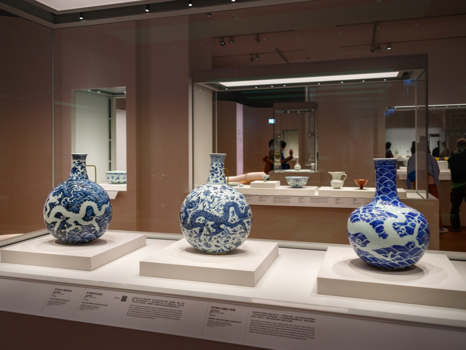 Artefacts in the Hong Kong Palace Museum.