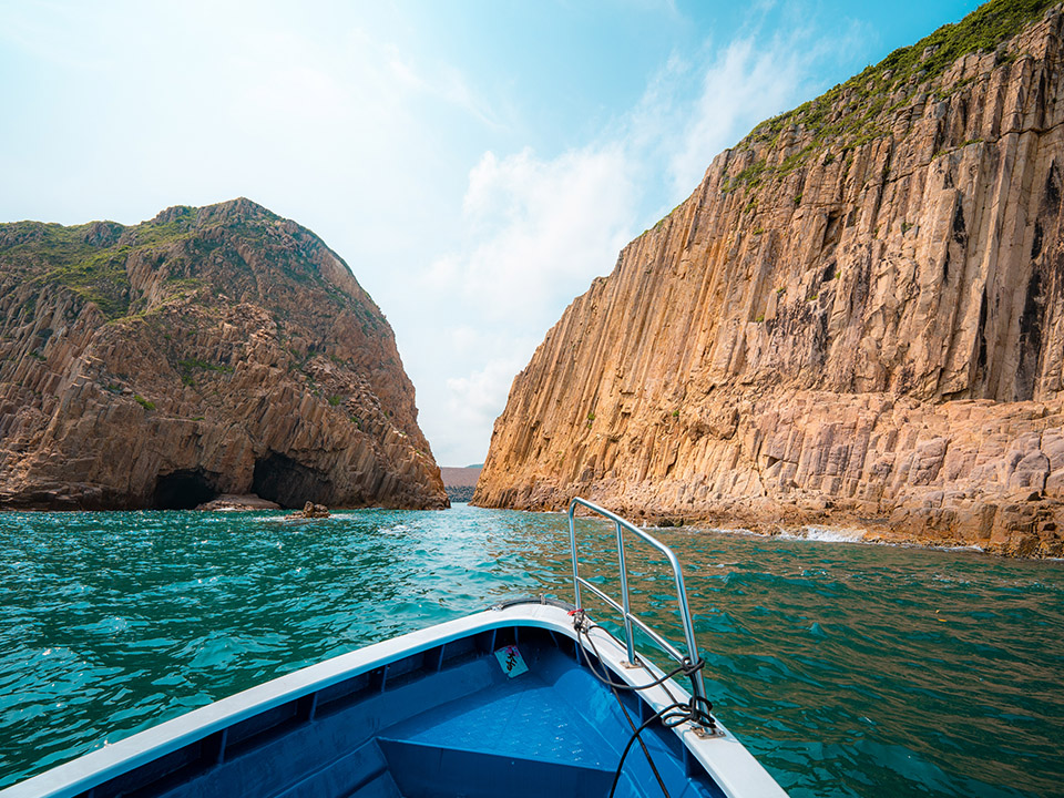 2 hour boat tour through Geopark iconic seascapes