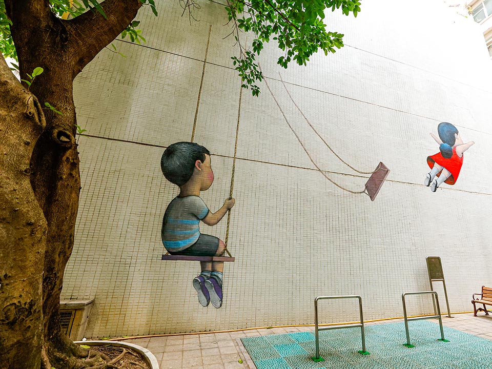 Mural by Seth at Kau U Fong Children’s Playground