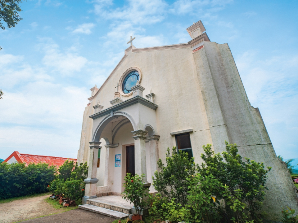 Front entrance of St Joseph’s Chapel in Yim Tin Tsai.