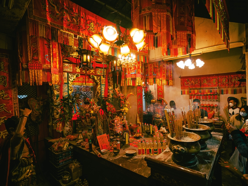 Inside the Tin Hau Temple at Lam Tsuen