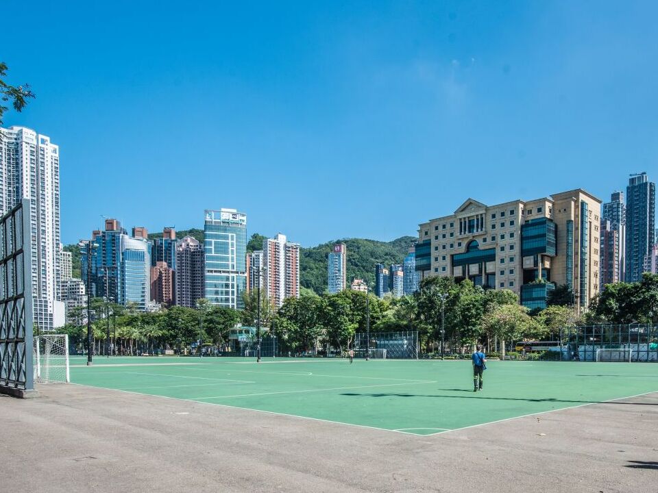 Victoria Park is set amid the towering skyscrapers of Causeway Bay.