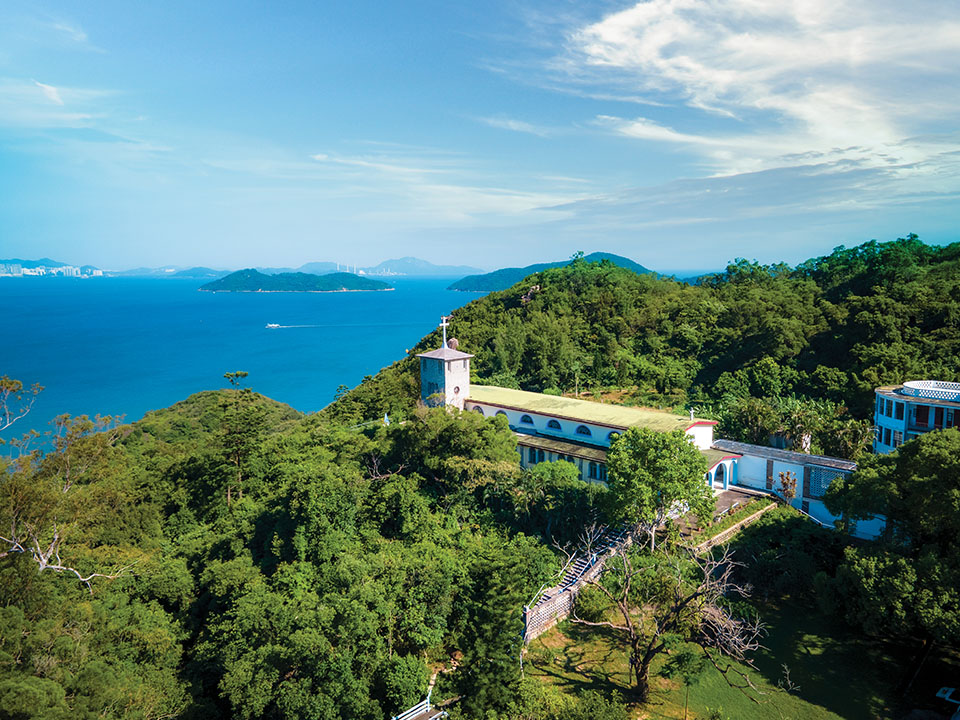 Pemandangan Our Lady of Joy Abbey dari langit