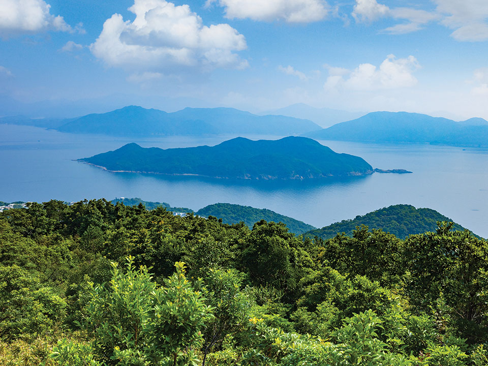 遠眺西貢的翠綠山巒