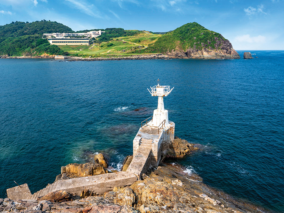 島の北東端にある灯台