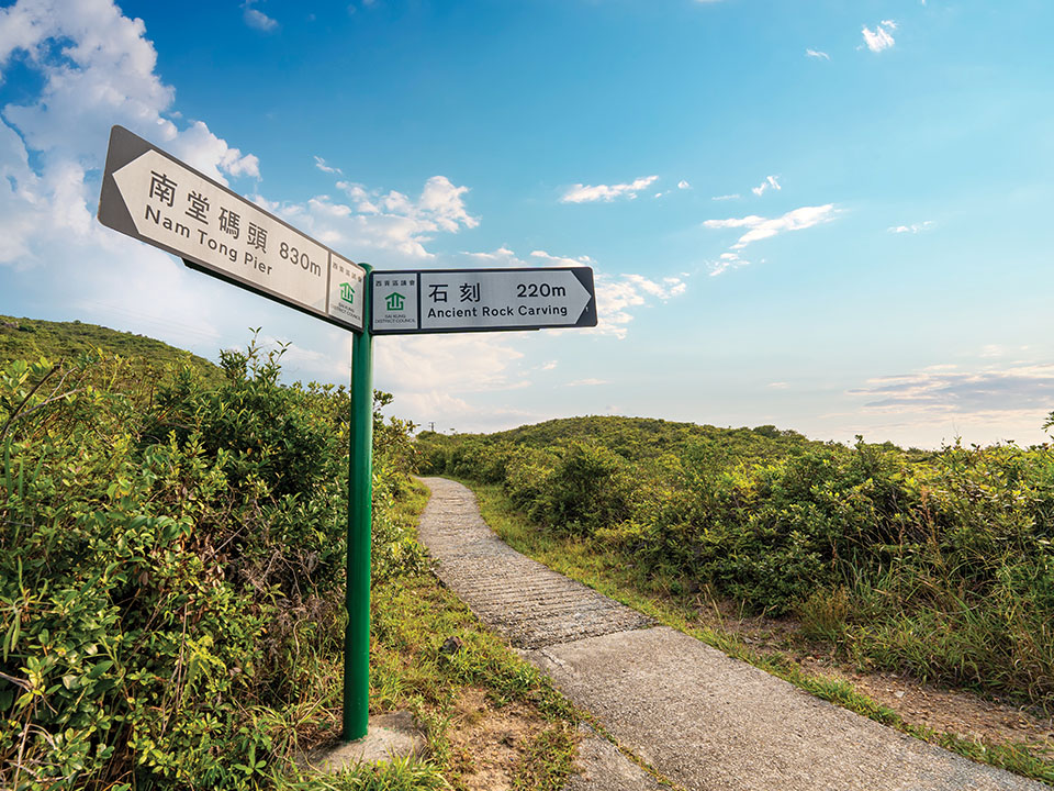 Follow the signs next to the public pier to the observation deck