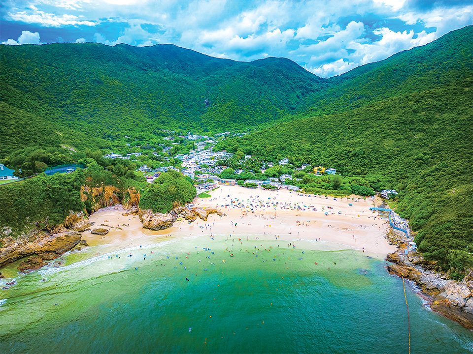 Front aerial view at Big Wave Bay