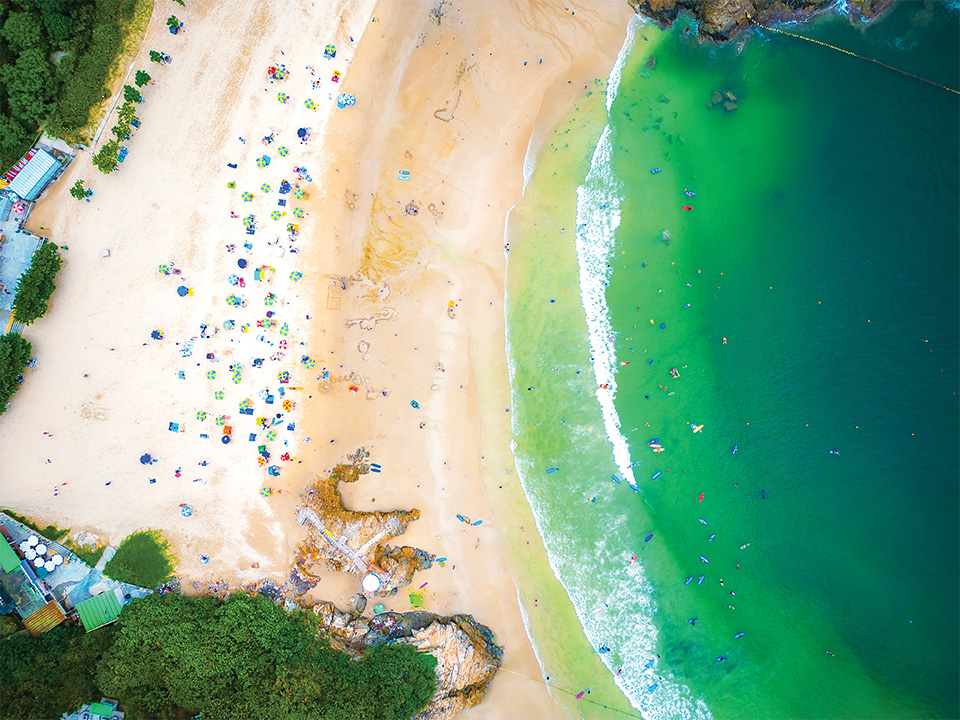 Bird's eye view of Big Wave Bay