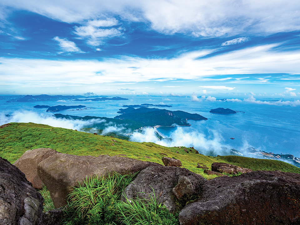 Panoramic shot of lantau island