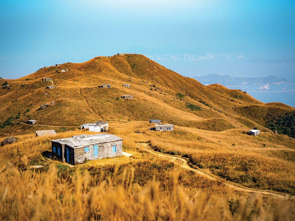 Stone cabins at Lantau Mountain Camp