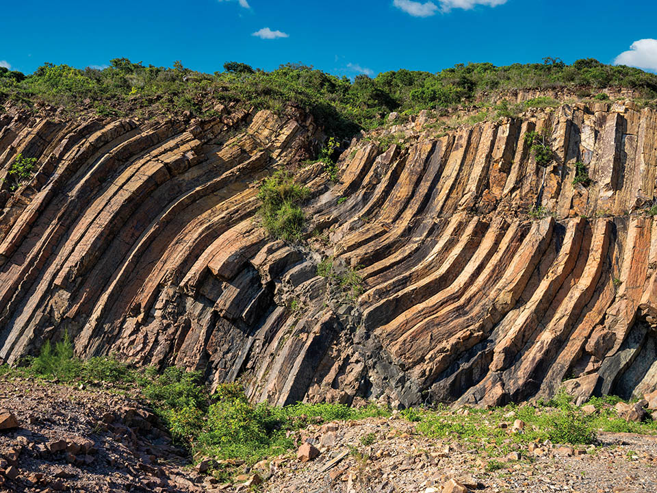 Distorted Rock Columns