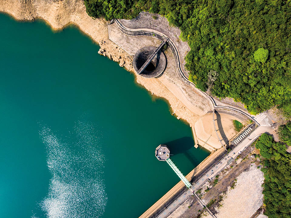 Shing Mun Reservoir, Drone shot