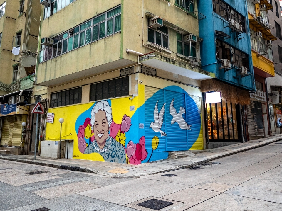 Shaw Daan’s mural viewed from the street across.