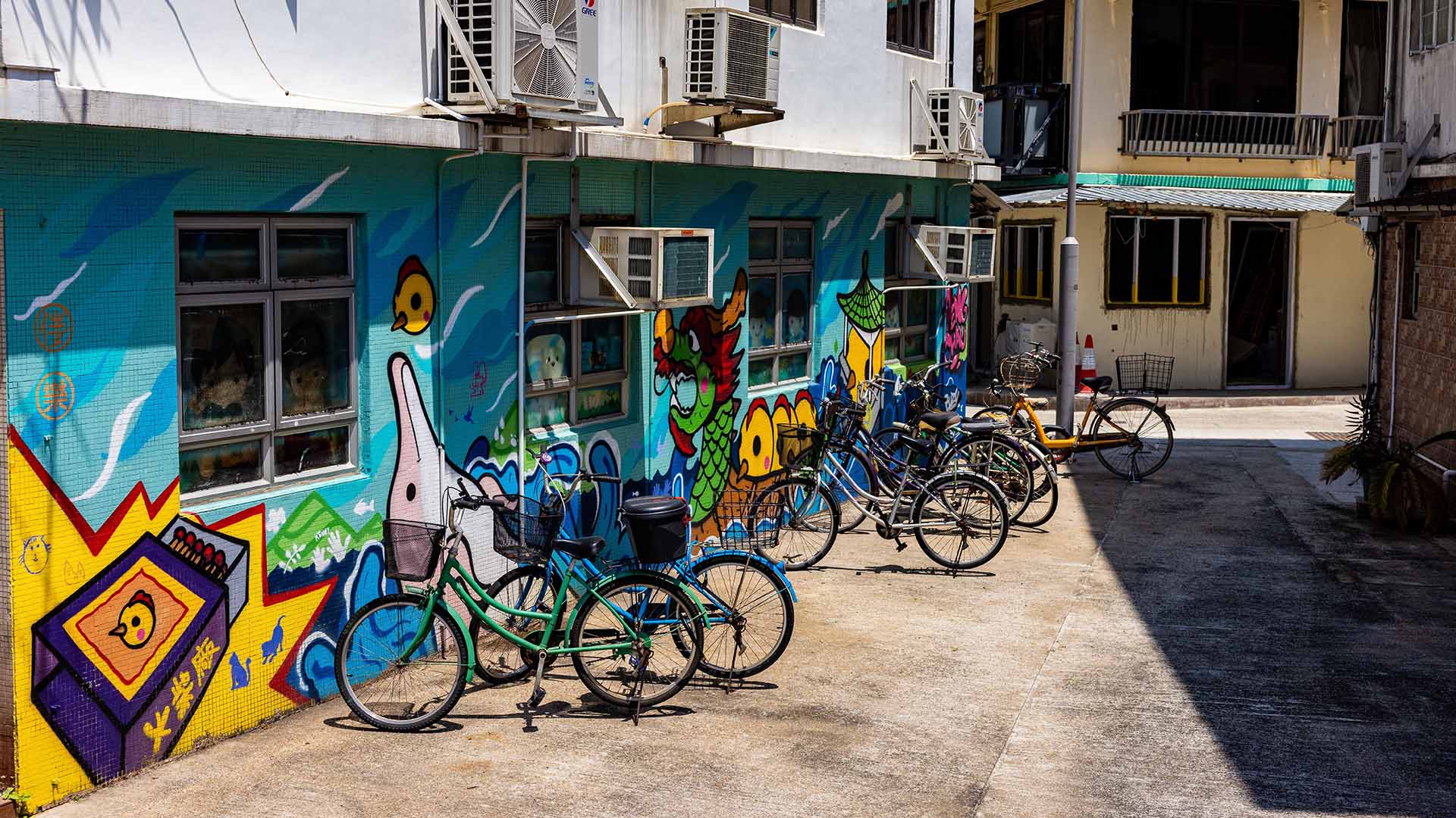 Graffiti artworks on islands in Hong Kong