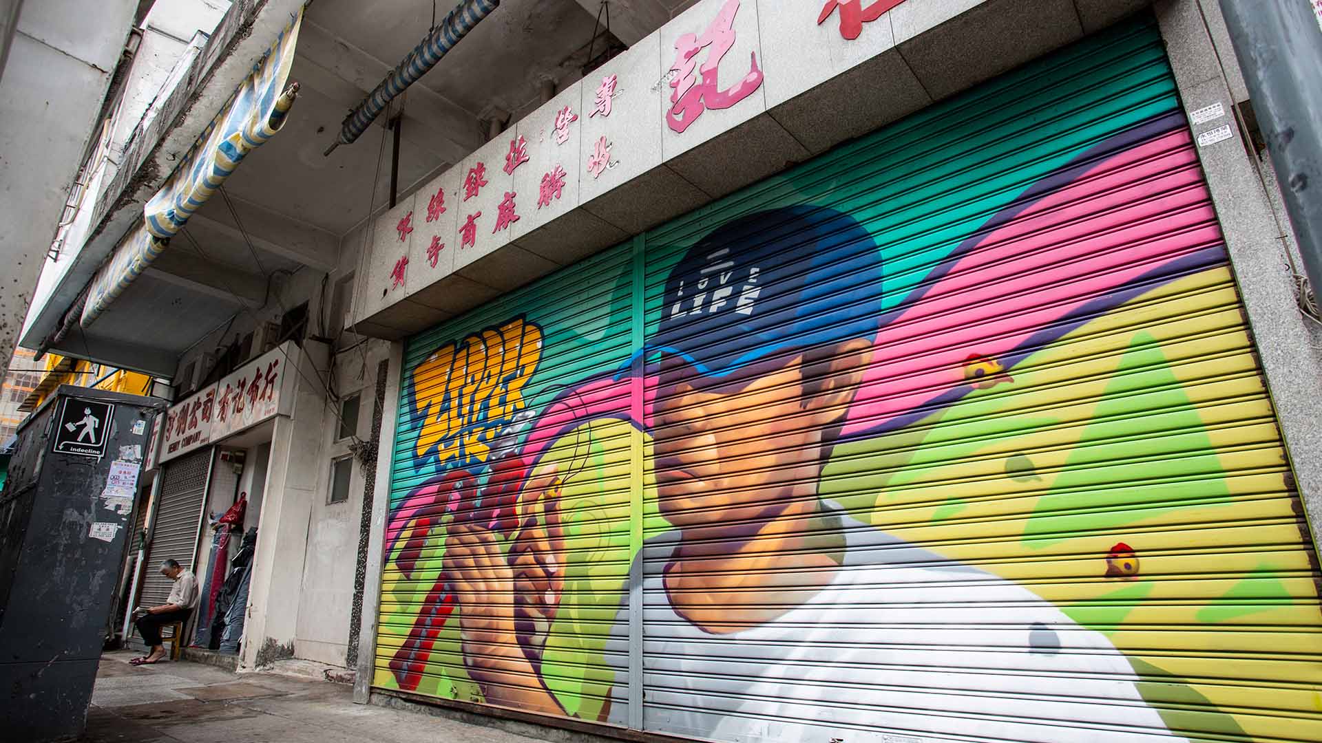 Street art abounds in Hong Kong