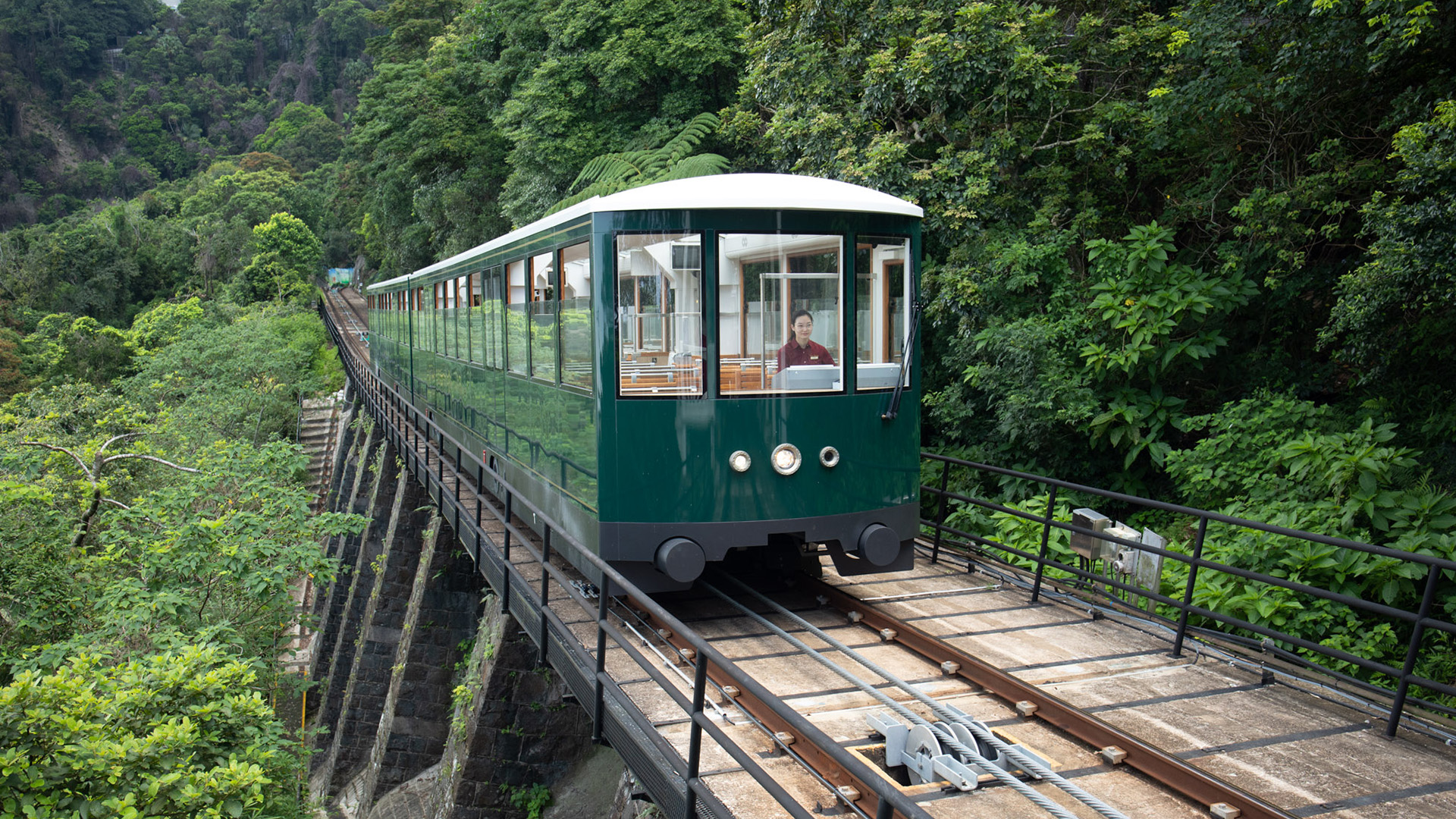 One of the most popular ways to get to the Peak is by the Peak Tram.