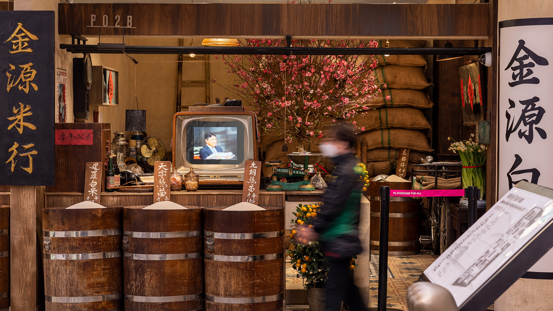 Replicas of traditional shops abound
