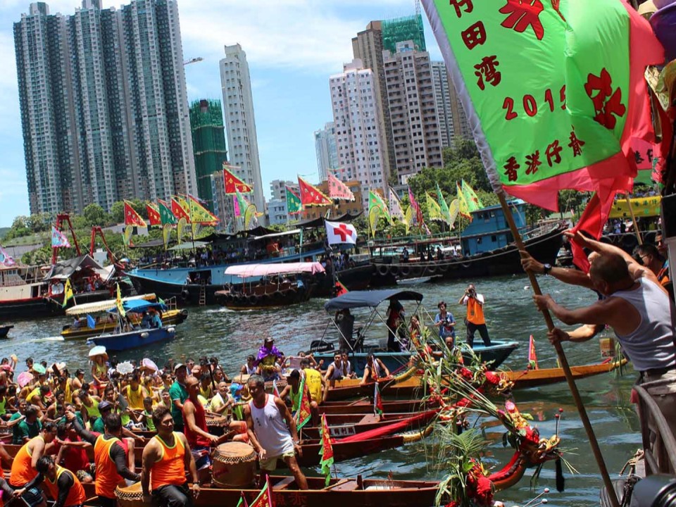 A dragon boat race took place in Aberdeen.