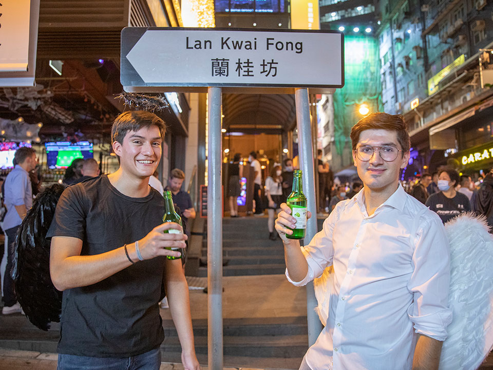 Lan Kwai Fong is the go-to place for post-game bar crawling