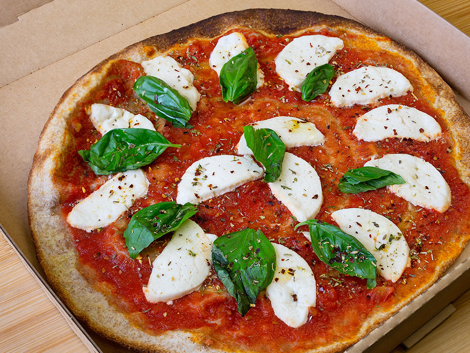Margherita sourdough pizza