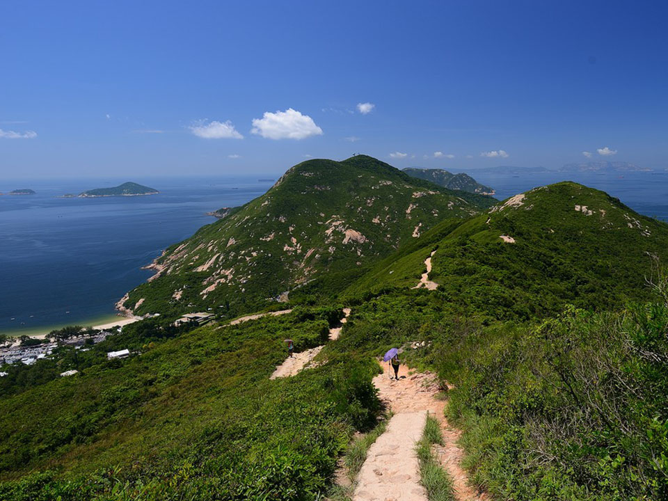 Dragon’s Back has amazing views of the sea across its ridge