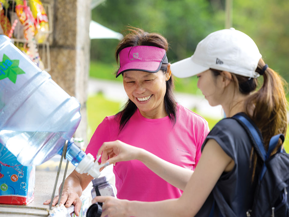 Lin Jei provides ‘Bring Your Own Bottle’ (BYOB) water refill service