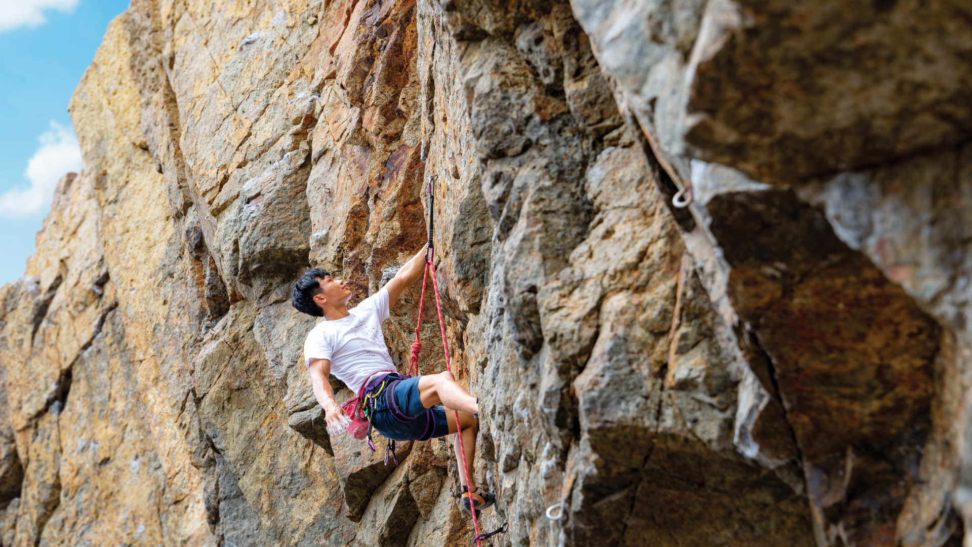 Scaling Tung Lung Chau with Hong Kong sport climber Nathan