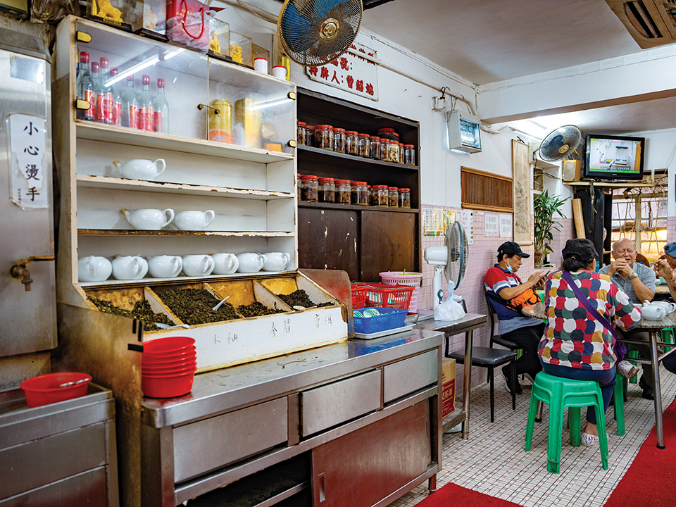 self-service area for Chinese tea