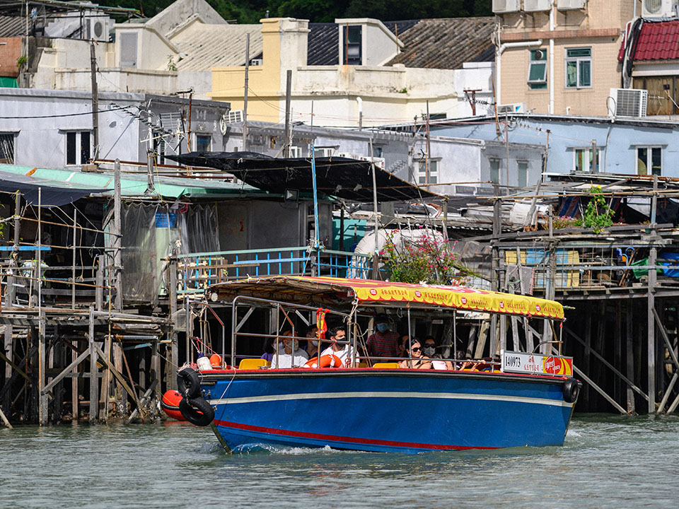 Visitors on a boat trip