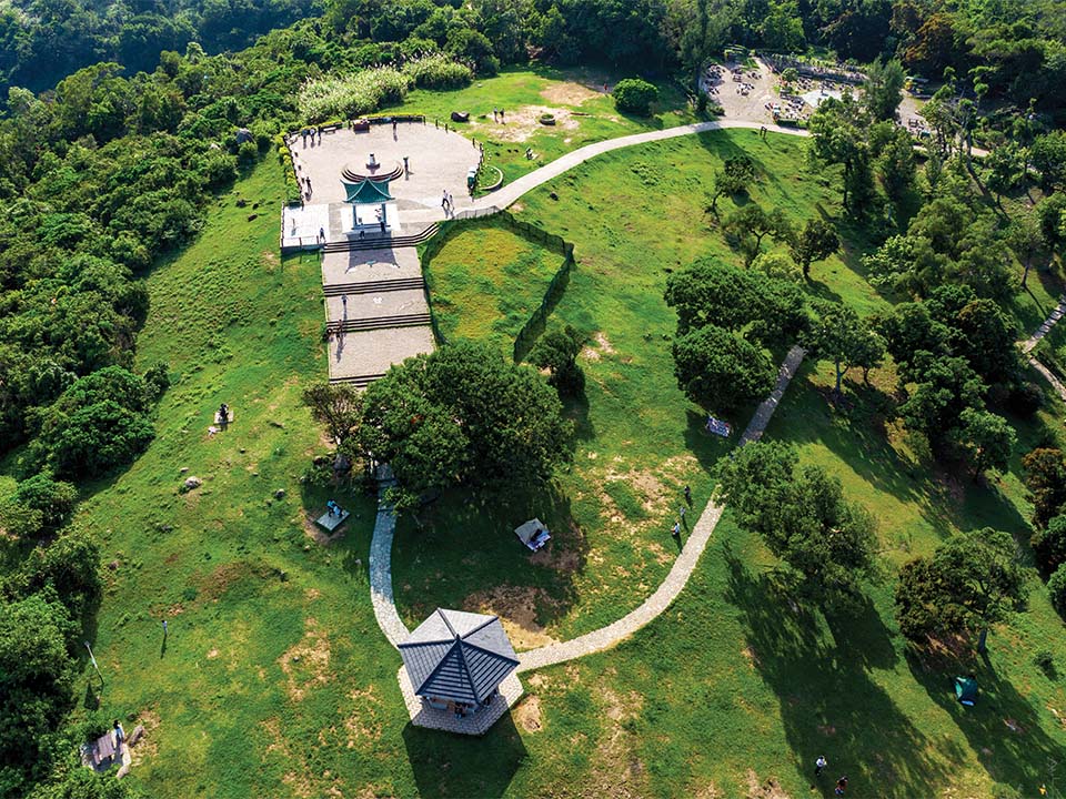 Park nähe Tai Hang Tun, idealer Platz zum Drachensteigen