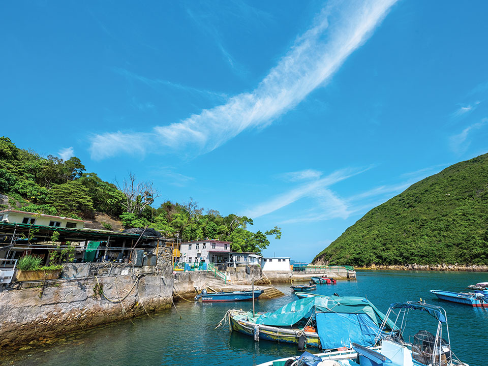 滘西漁民村（Kau Sai Fishermen Village）のウォーターフロント