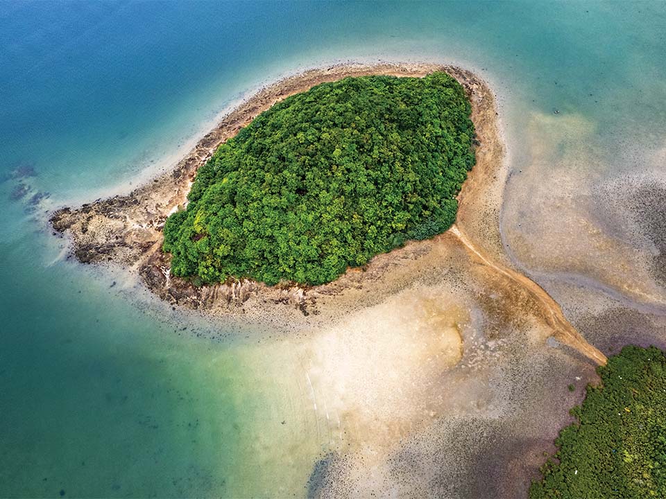 Ansicht von oben auf Tang Chau