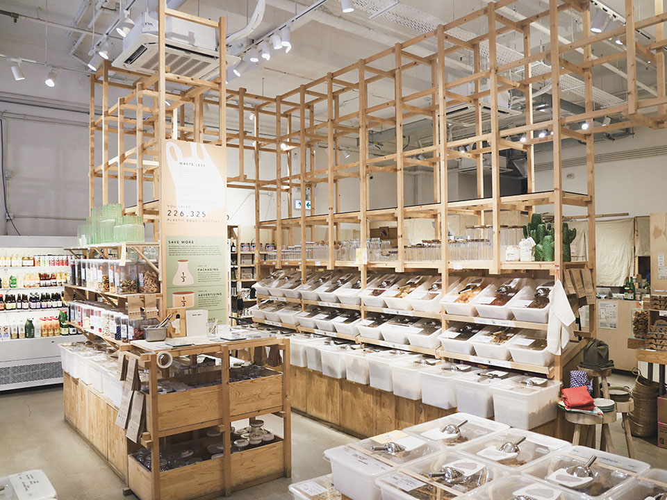Slowood in Kennedy Town offers package-free dry goods and cleaning products for purchase by weight