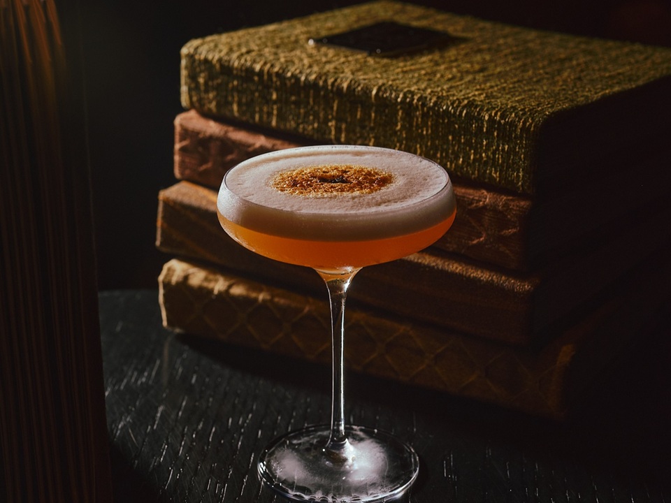 Cocktail Whisky Sour Brulee du Gokan
