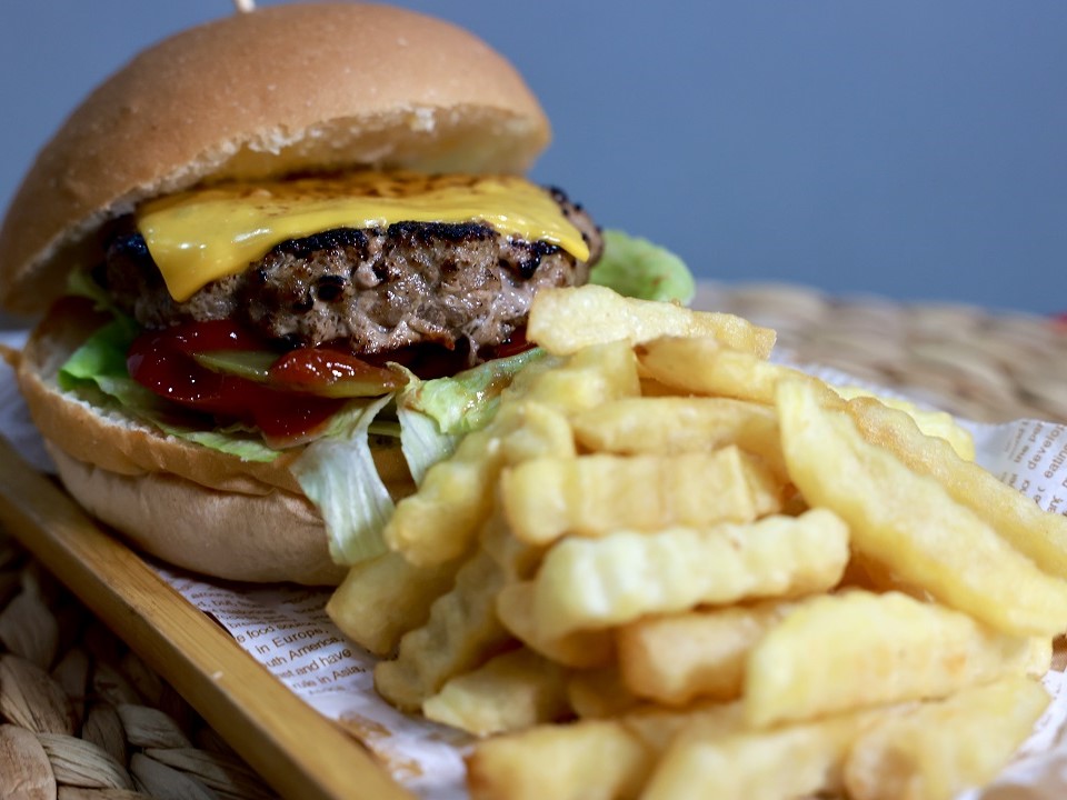 Cheese Burger with Handmade Beef Patty