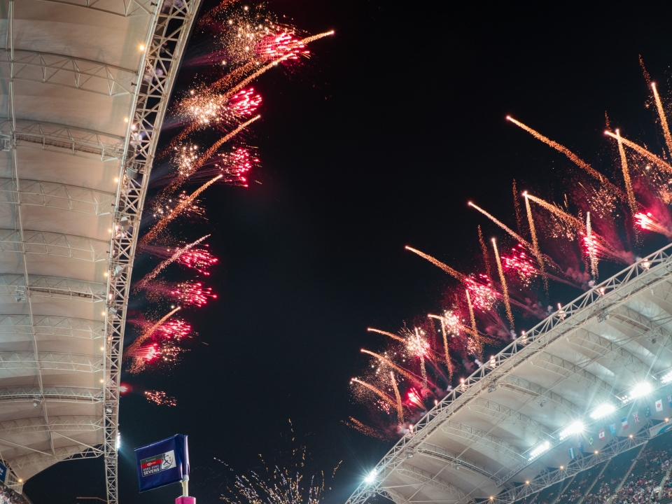 Closing ceremony with pyrotechnics display