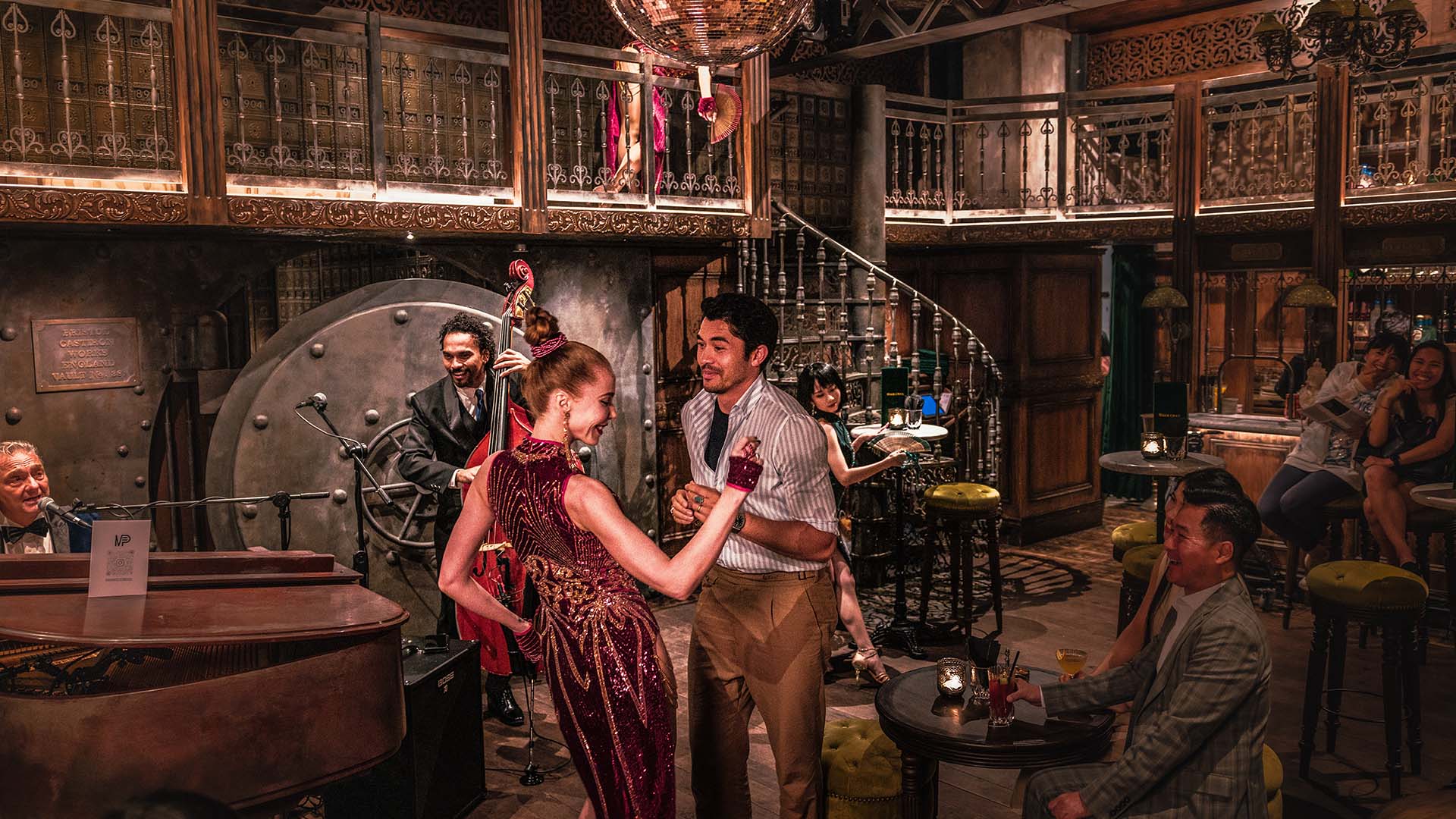 Henry Golding enjoying Hong Kong’s nightlife at Maggie Choo’s