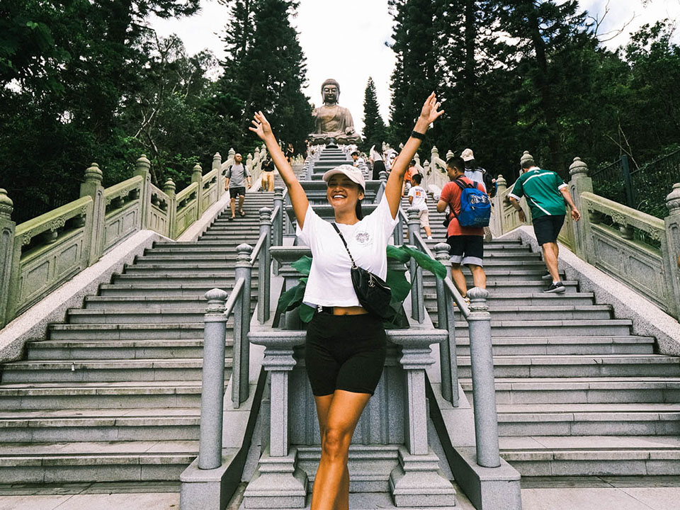 Pia Jauncey visited the famous Big Buddha in Hong Kong