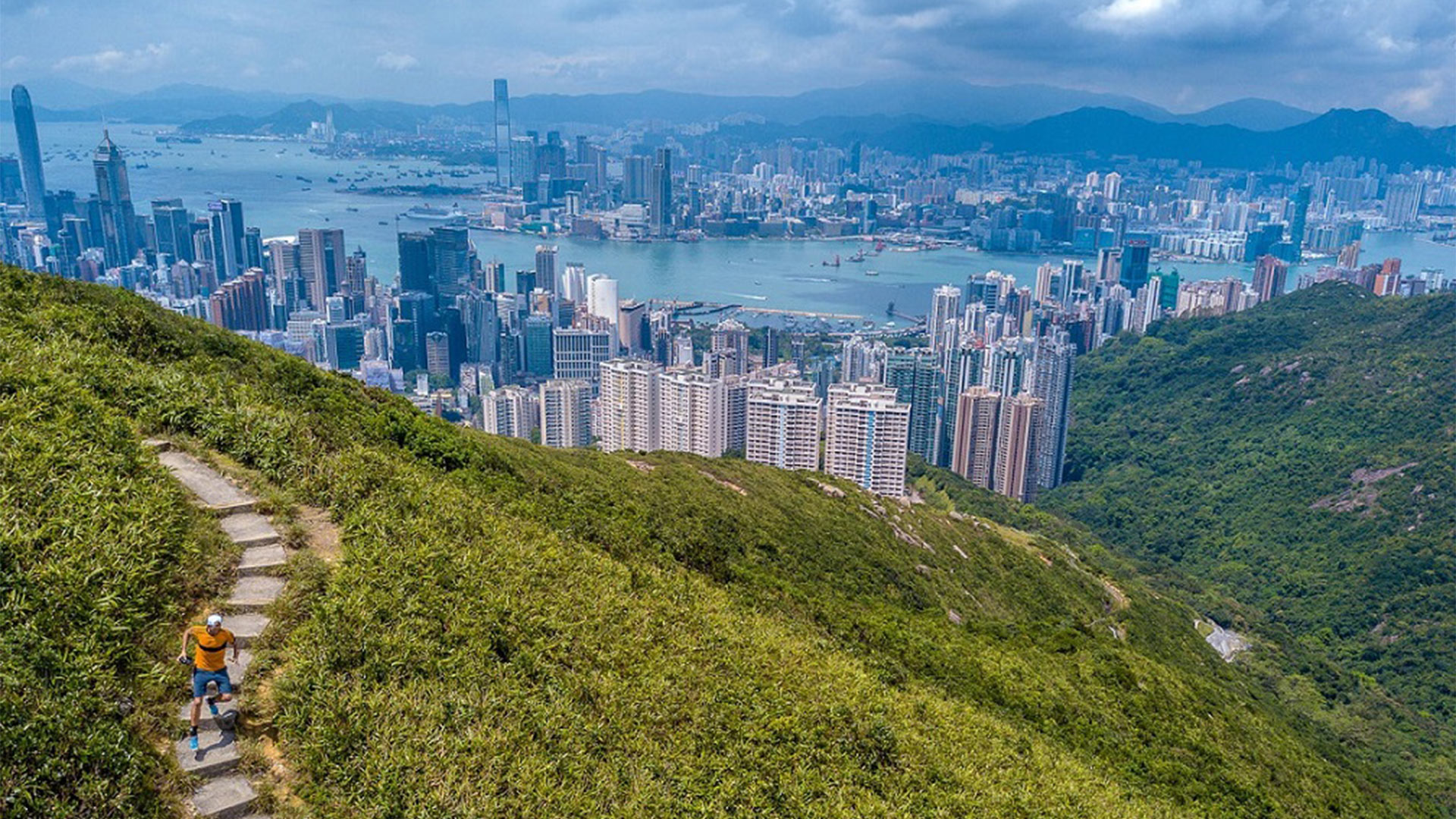 Paysage contrasté de Hong Kong