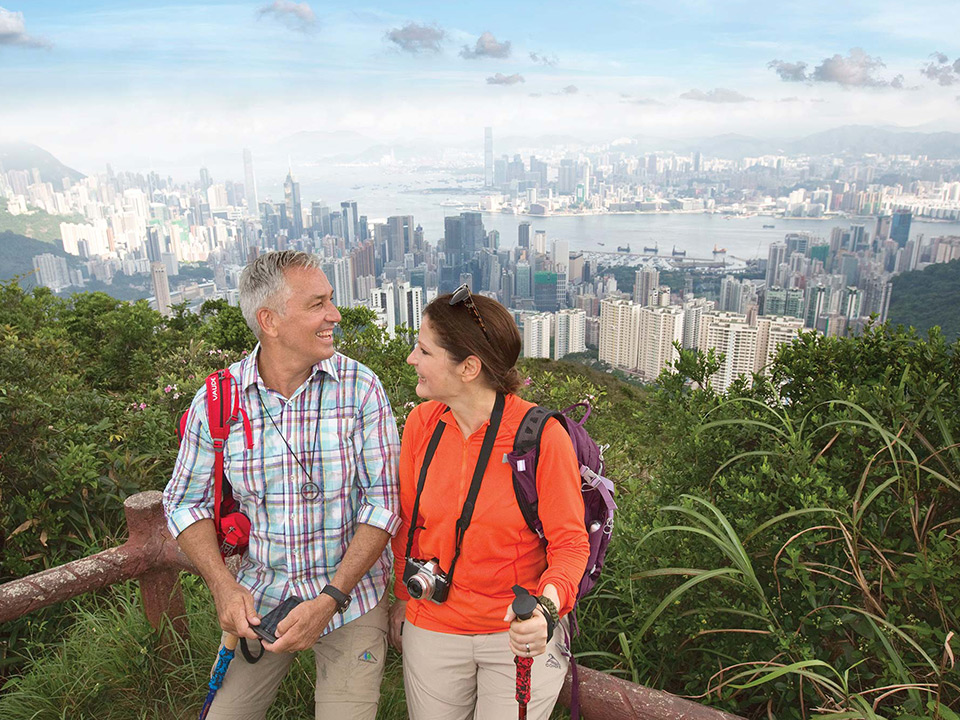 Hiking above Hong Kong